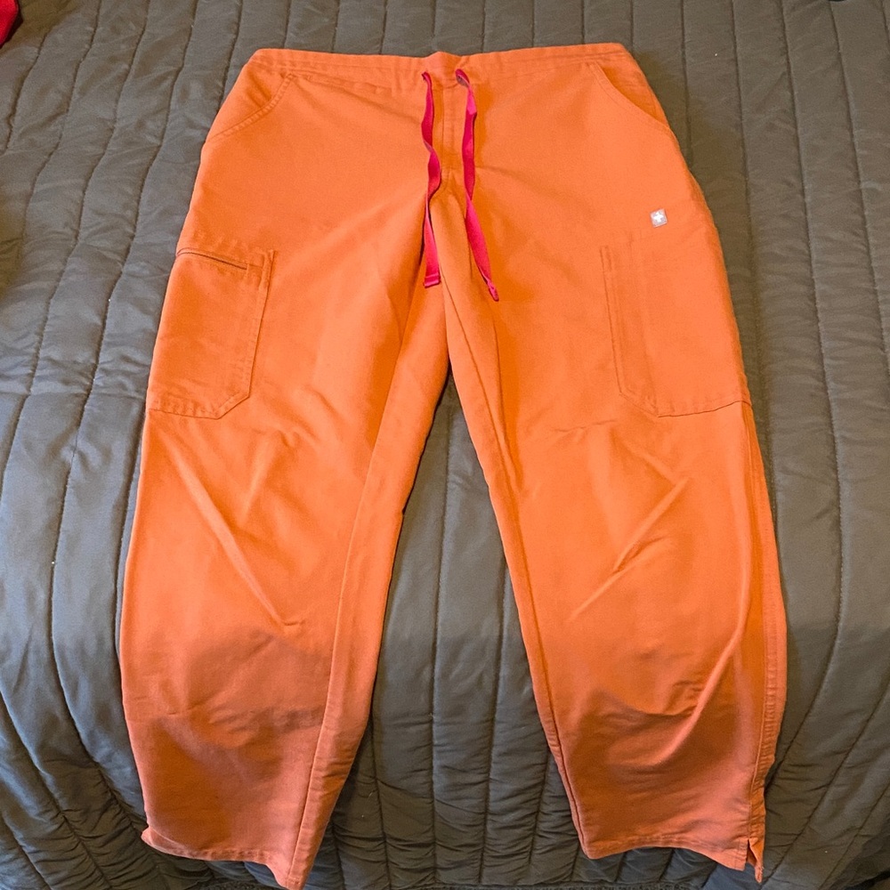 Figs Orange Straight Leg Pants